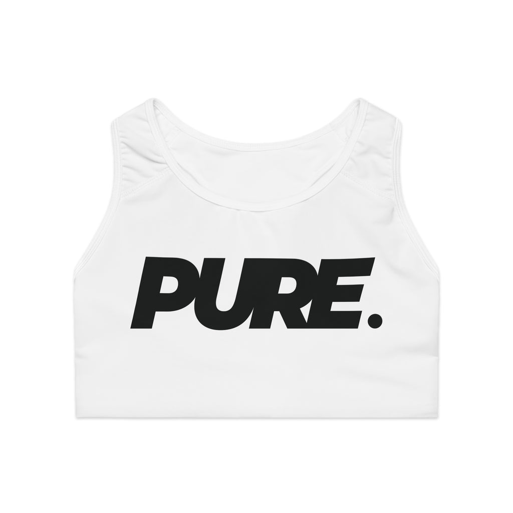 WHITE SPORTS BRA